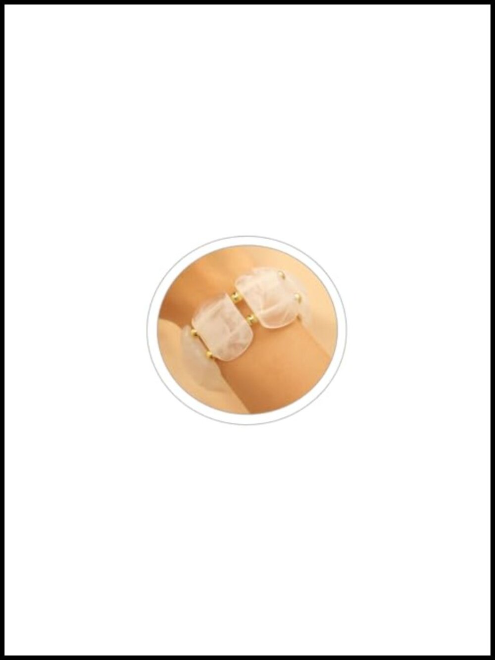 Chunky Resin Bangle Bracelets for Women Irregular Stretch Acrylic Cuff Bracelet